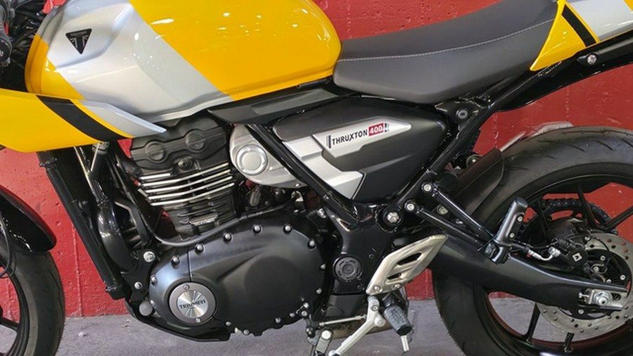 2026 Triumph Thruxton 400 Metallic Racing Yellow / Aluminium Silver