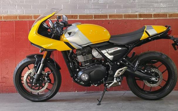 2026 Triumph Thruxton 400 Metallic Racing Yellow / Aluminium Silver