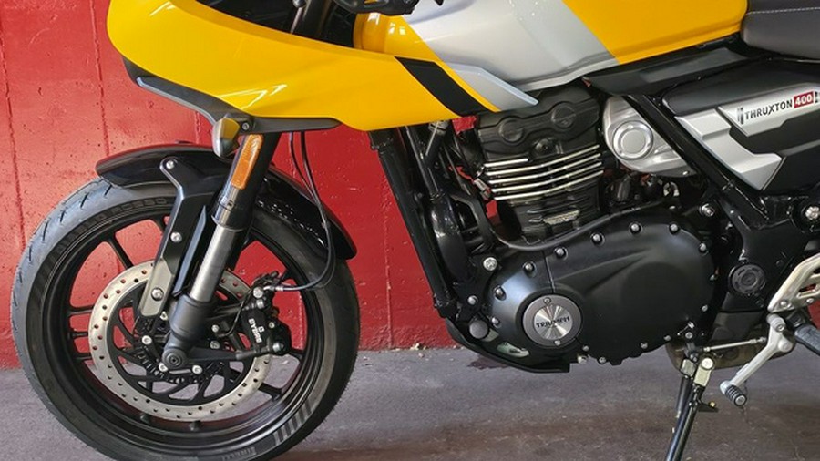 2026 Triumph Thruxton 400 Metallic Racing Yellow / Aluminium Silver