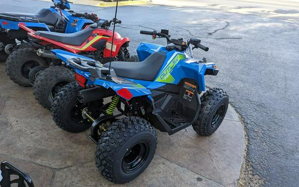 New 2024 POLARIS OUTLAW 70 EFI VELOCITY BLUE AND LIFTED LIME