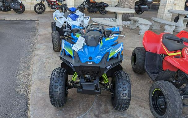 New 2024 POLARIS OUTLAW 70 EFI VELOCITY BLUE AND LIFTED LIME