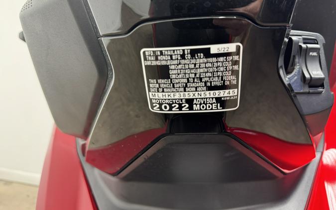 2022 Honda ADV150 Candy Rose Red - 102745