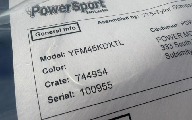 2026 Yamaha Kodiak 450