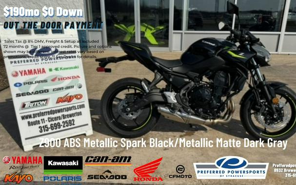 2024 Kawasaki Z900 ABS Metallic Spark Black/Metallic Matte Dark Gray