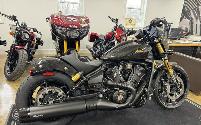 2026 Indian Motorcycle® 101 Scout® Black Crystal with Super Graphite