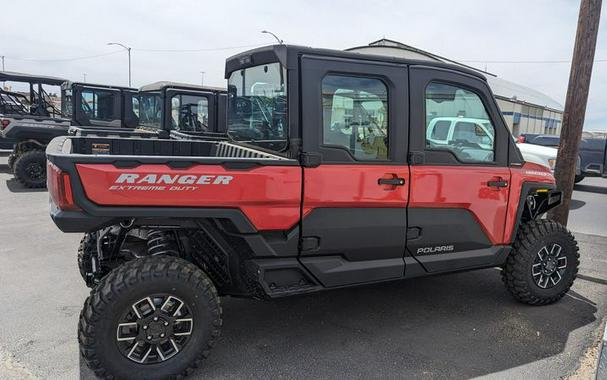 New 2024 POLARIS RANGER CREW XD 1500 NORTHSTAR EDITION PREMIUM SUNSET RED