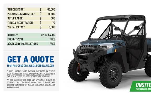 2025 Polaris Industries Ranger XP® 1000 Premium Blue Slate