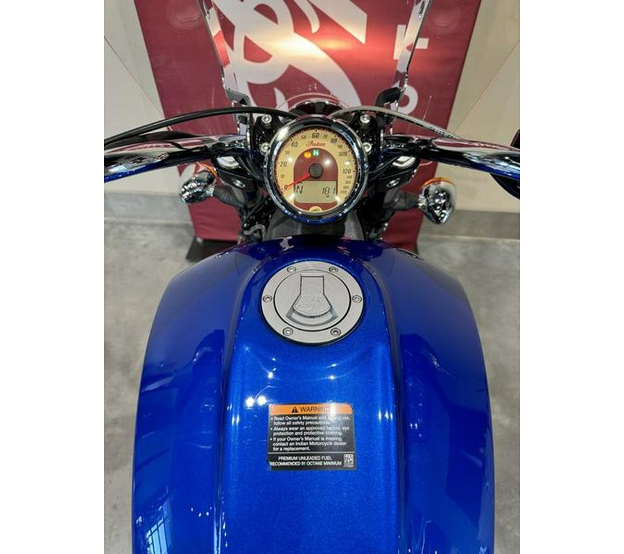 2018 Indian Motorcycle® Scout® ABS Brilliant Blue over White with Red Pinstripe