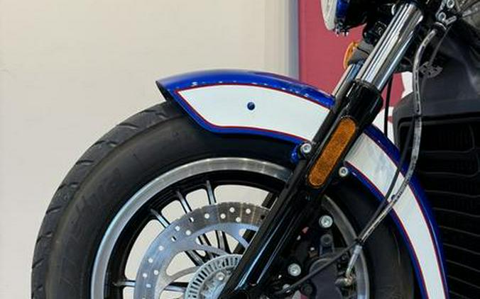 2018 Indian Motorcycle® Scout® ABS Brilliant Blue over White with Red Pinstripe