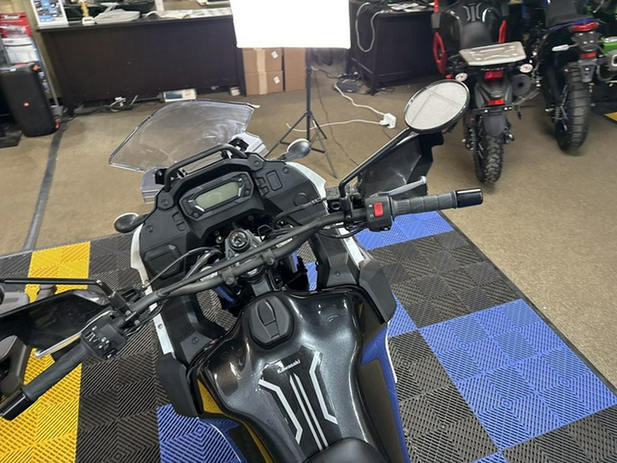 2025 Kawasaki KLR650 S Pearl Crystal White/Metallic Carbon Gray Base