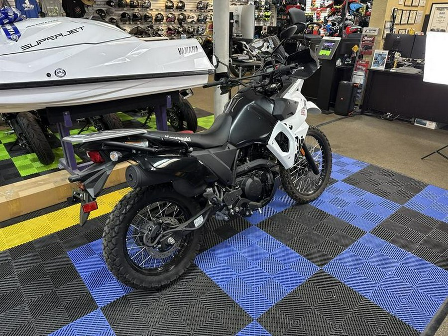 2025 Kawasaki KLR®650 S Pearl Crystal White/Metallic Carbon Gray