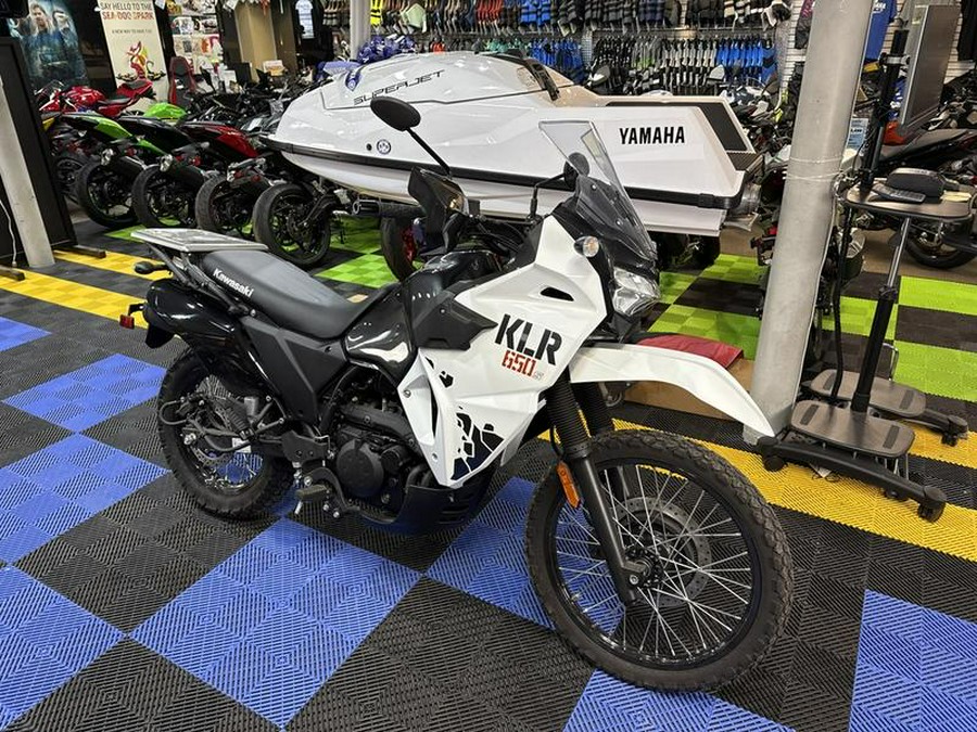 2025 Kawasaki KLR®650 S Pearl Crystal White/Metallic Carbon Gray