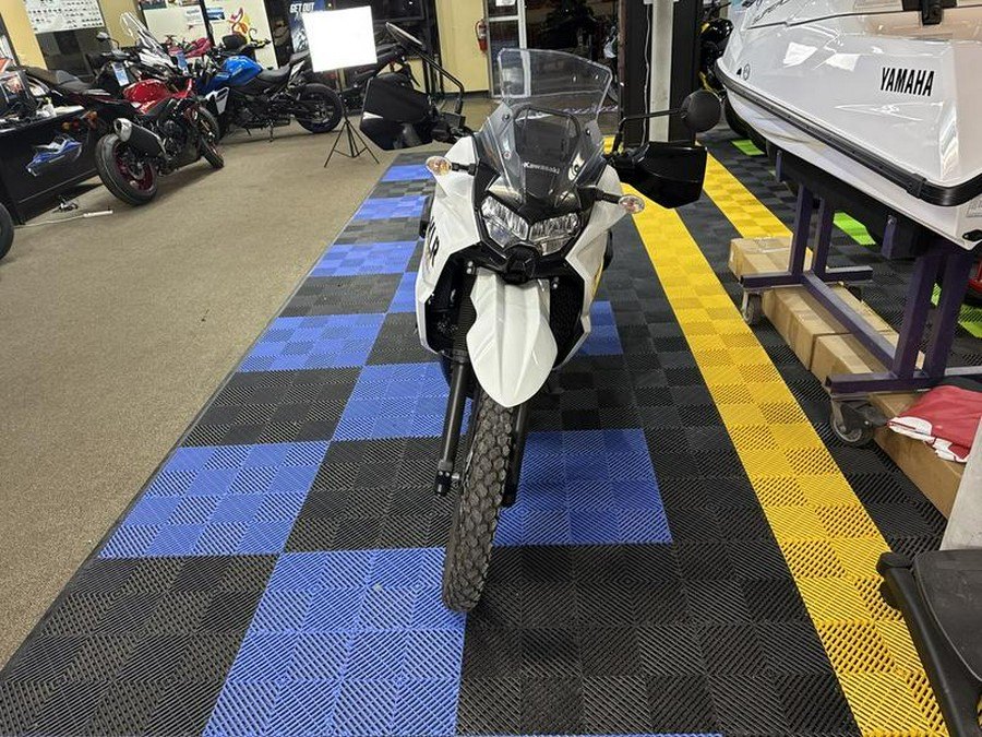 2025 Kawasaki KLR®650 S Pearl Crystal White/Metallic Carbon Gray