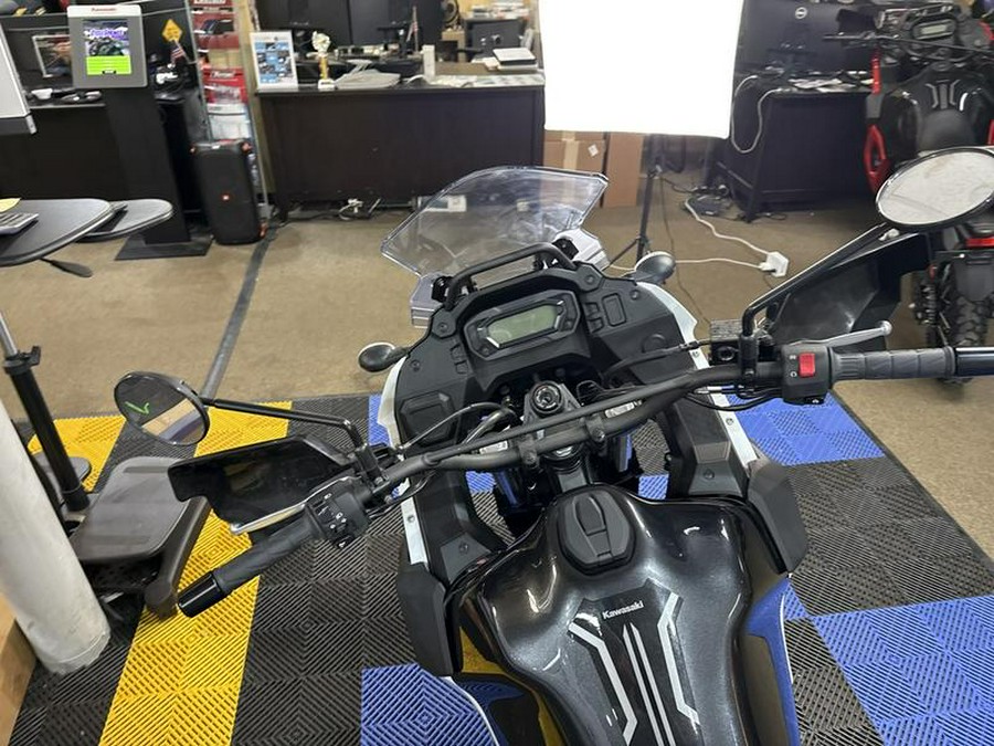 2025 Kawasaki KLR®650 S Pearl Crystal White/Metallic Carbon Gray