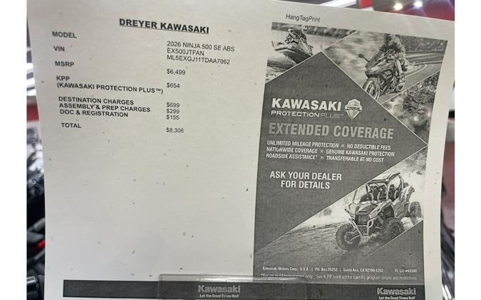 2026 NINJA 500 SE ABS - Kawasaki