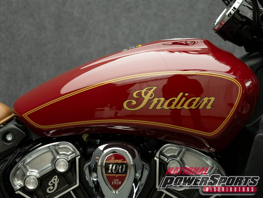 2020 INDIAN SCOUT 100TH ANNIVERSARY