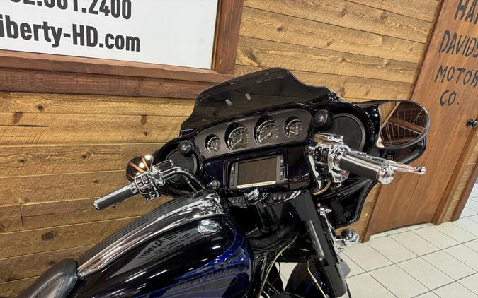 2016 Harley-Davidson® CVO™ Street Glide® Black Licorice with Midnight Cobalt Flames FLHXSE