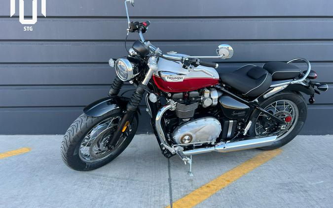 2025 Triumph Bonneville Speedmaster Snowdonia / Cranberry Red
