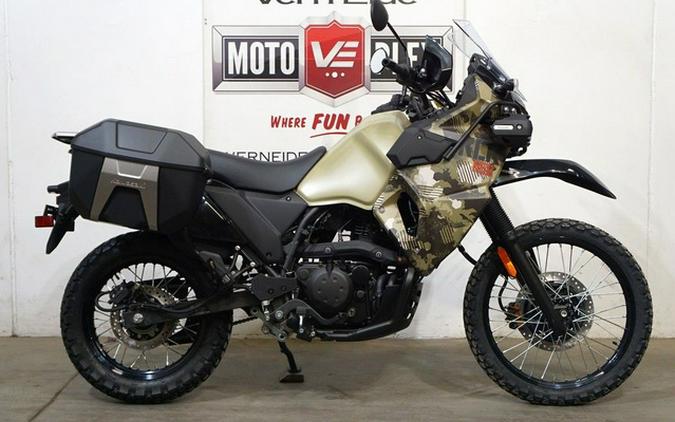 2026 Kawasaki KLR650 Adventure ABS Cypher Camo Beige