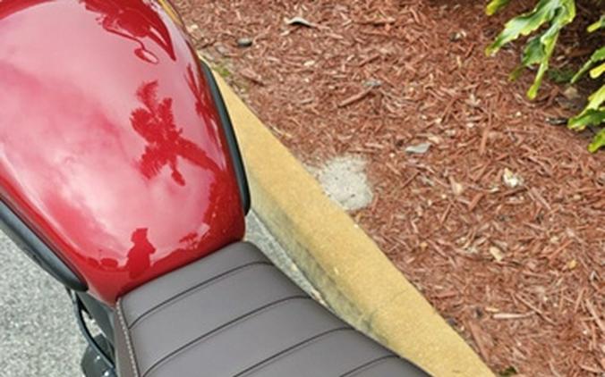 2025 Triumph Scrambler 400 X Carnival Red / Phantom Black Base