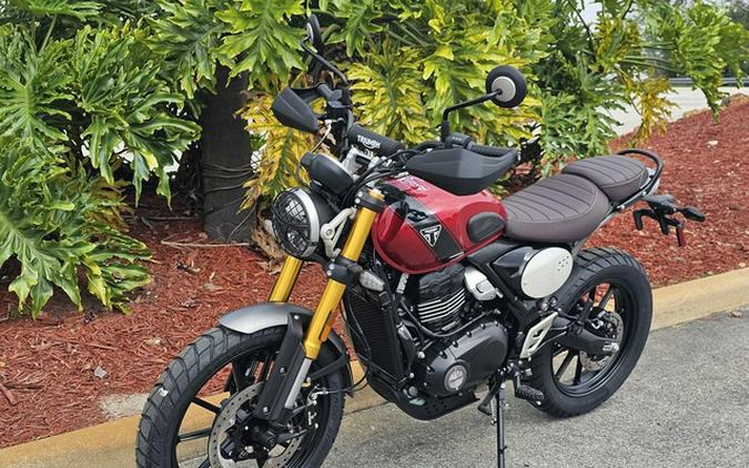 2025 Triumph Scrambler 400 X Carnival Red / Phantom Black Base
