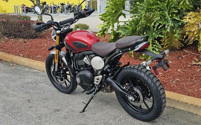 2025 Triumph Scrambler 400 X Carnival Red / Phantom Black Base