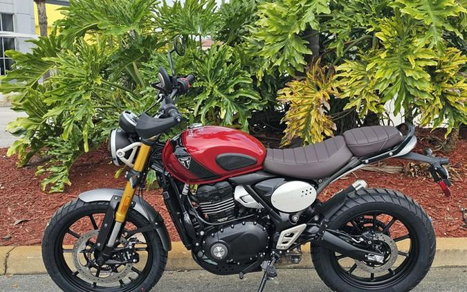 2025 Triumph Scrambler 400 X Carnival Red / Phantom Black Base