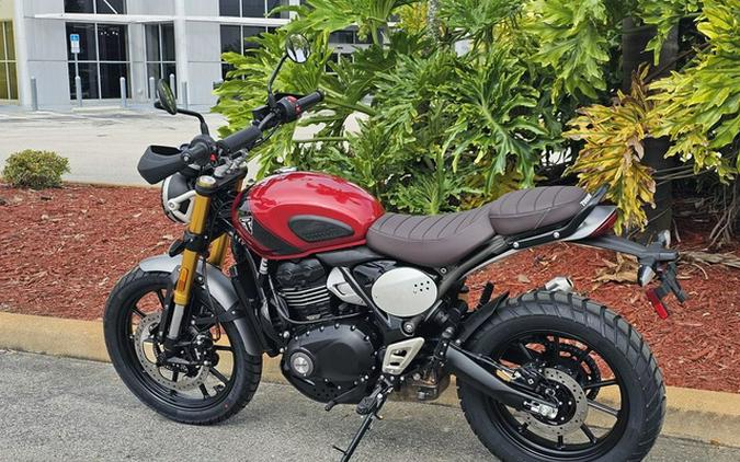 2025 Triumph Scrambler 400 X Carnival Red / Phantom Black Base