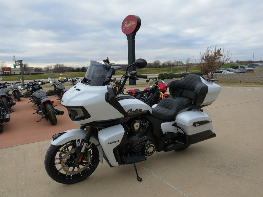 2026 Indian Motorcycle® Pursuit® Dark Horse® 112 Ghost White Metallic with Black Metallic