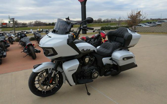 2026 Indian Motorcycle® Pursuit® Dark Horse® 112 Ghost White Metallic with Black Metallic