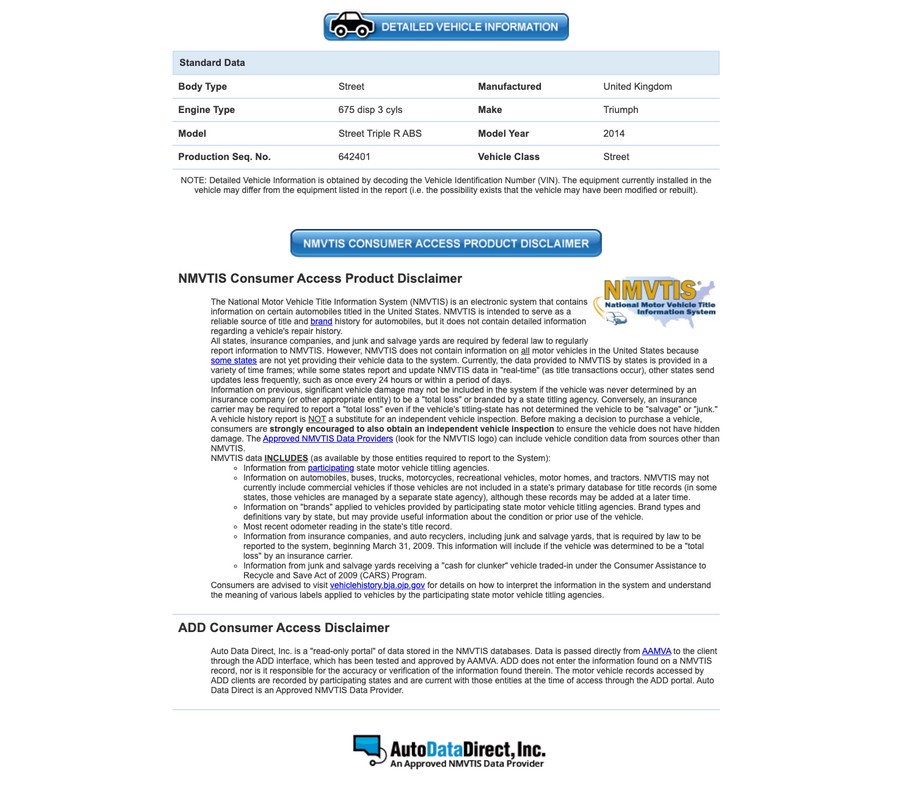 2014 Triumph Street Triple R ABS