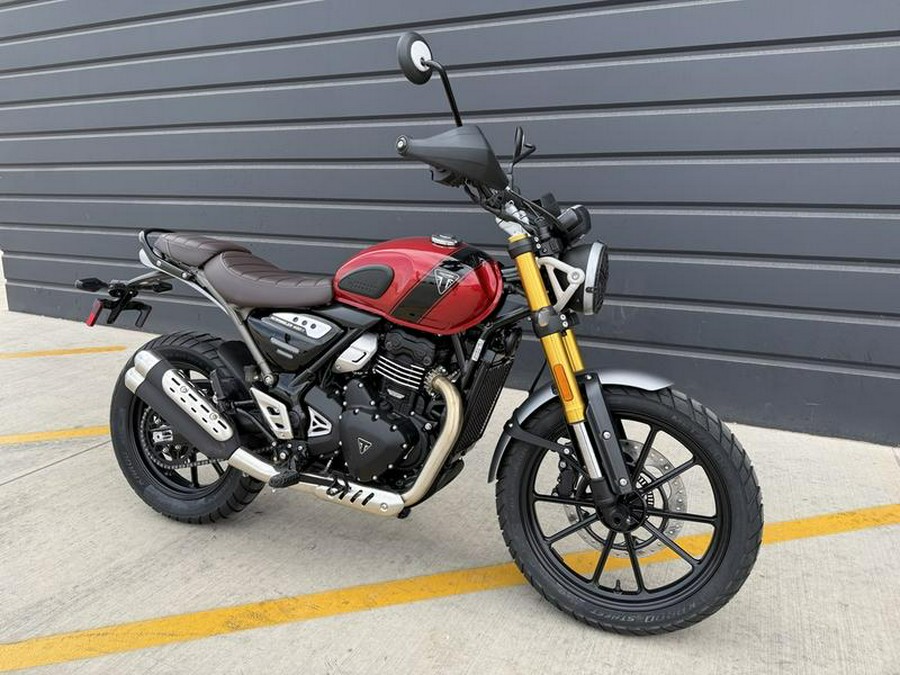 2025 Triumph Scrambler 400 X Carnival Red / Phantom Black