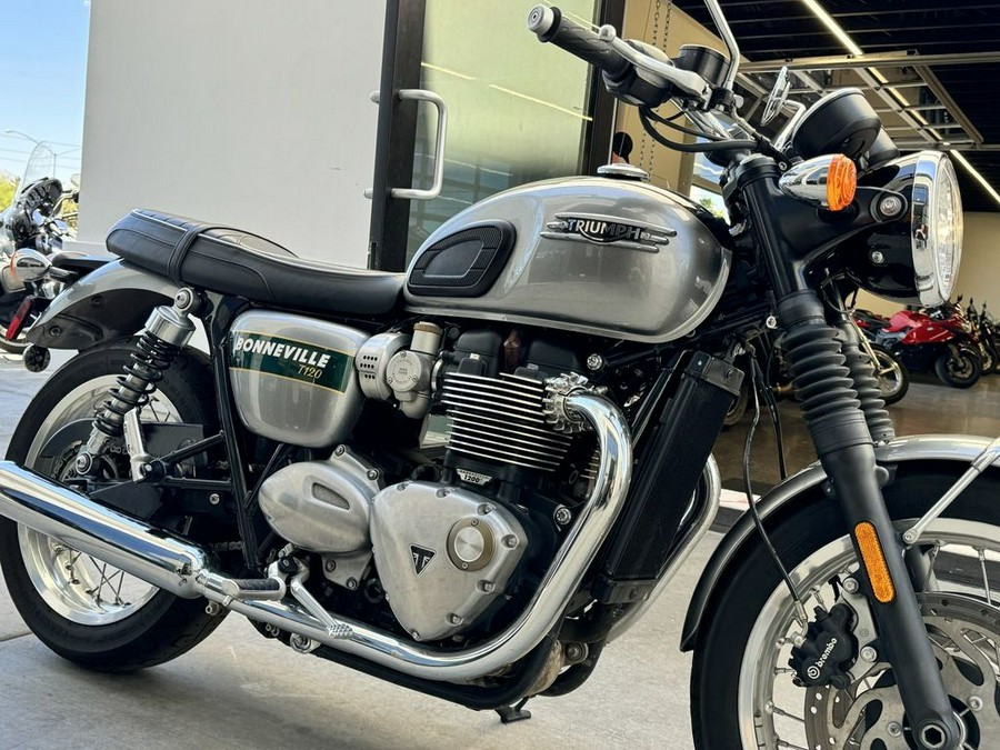 2022 Triumph Bonneville T120 Gold Line Silver Ice / Competition Green