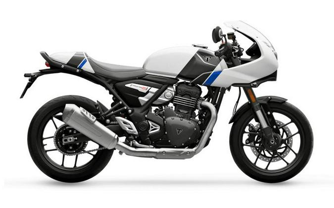 2026 Triumph Thruxton 400 Pearl Metallic White / Storm Grey