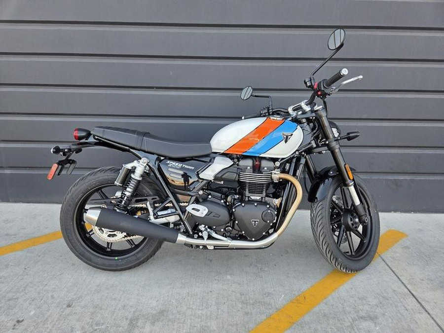 2025 Triumph Speed Twin 900 Pure White/Maui Blue/Tangerine Orange