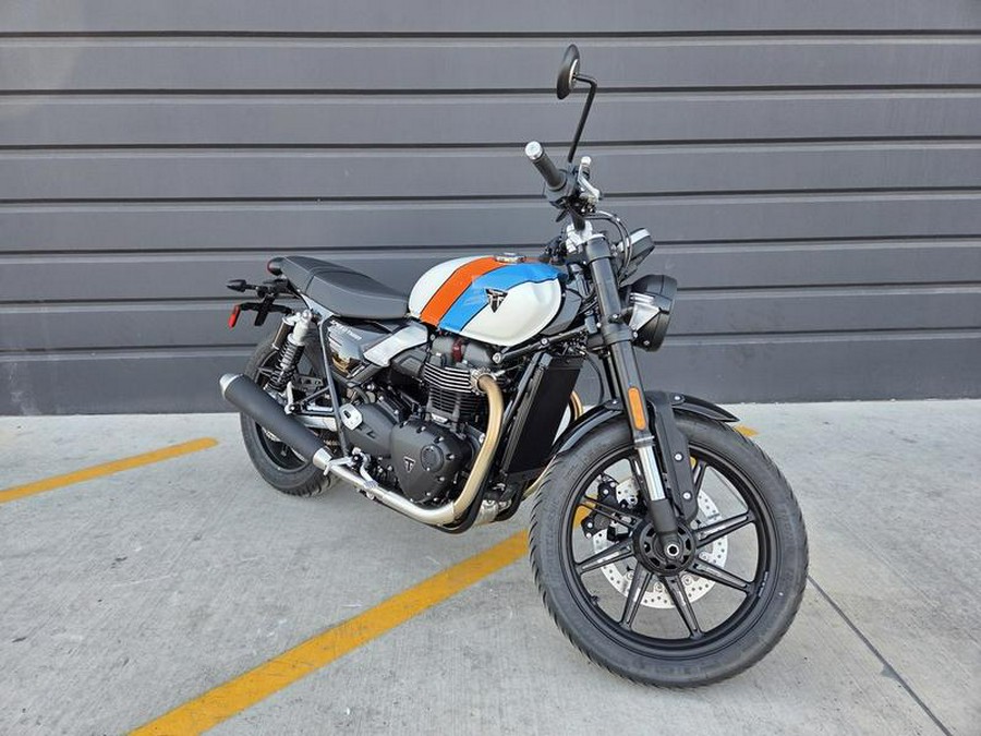 2025 Triumph Speed Twin 900 Pure White/Maui Blue/Tangerine Orange