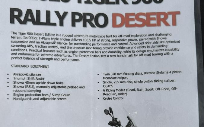 2026 Triumph Tiger 900 Desert Edition