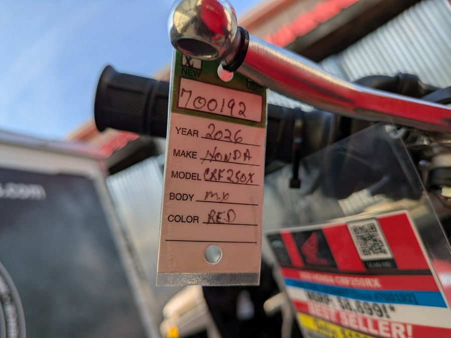 2026 Honda CRF250RX