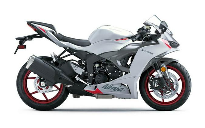 2024 Kawasaki Ninja ZX-6R Pearl Robotic White/Metallic Graphit