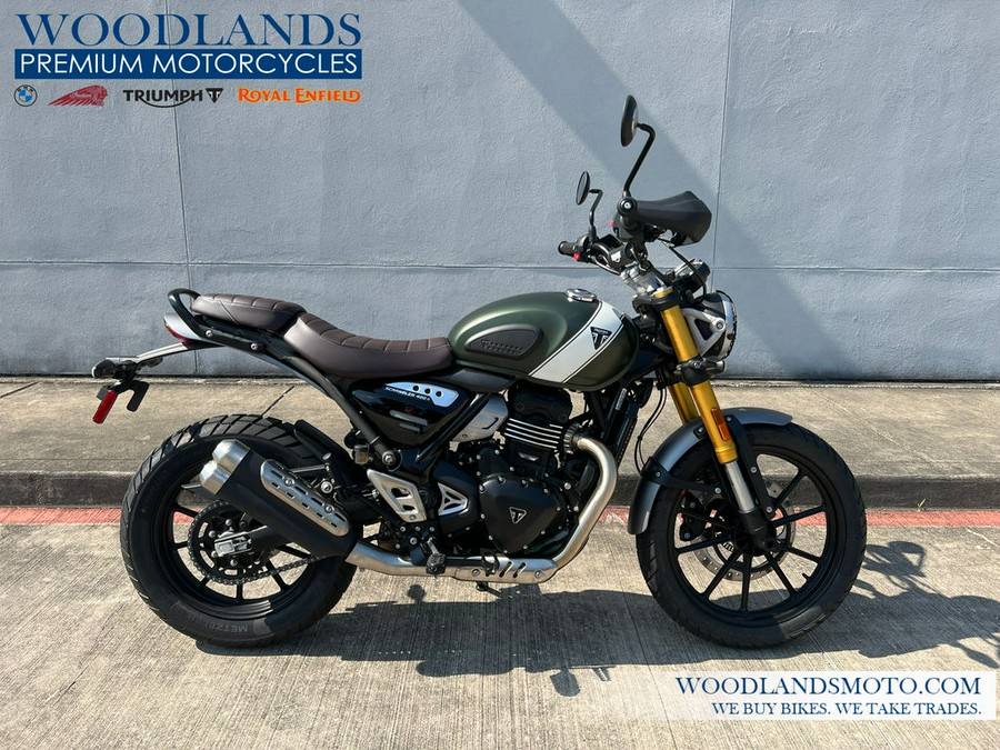 2024 Triumph Scrambler 400 X Matte Khaki Green / Fusion White