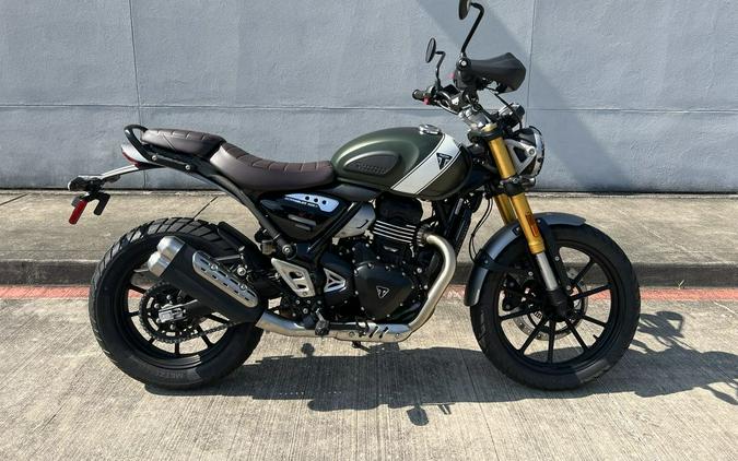 2024 Triumph Scrambler 400 X Matte Khaki Green / Fusion White