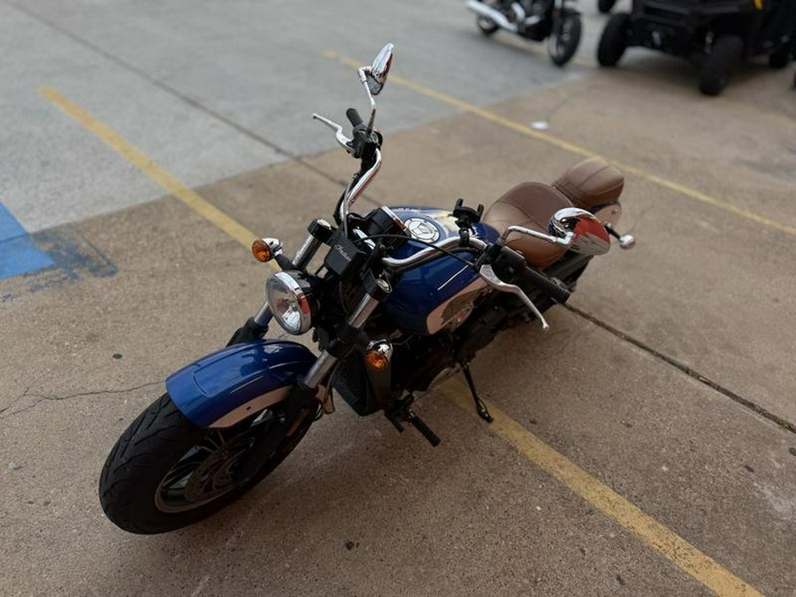 2018 Indian Motorcycle® Scout® ABS Brilliant Blue over White with Red Pinstripe
