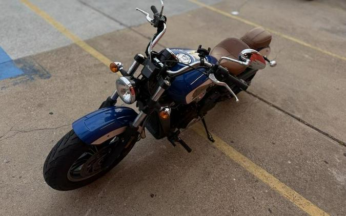 2018 Indian Motorcycle® Scout® ABS Brilliant Blue over White with Red Pinstripe