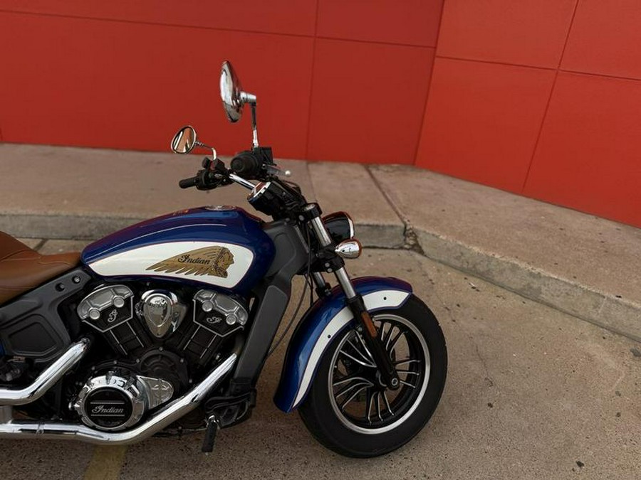 2018 Indian Motorcycle® Scout® ABS Brilliant Blue over White with Red Pinstripe