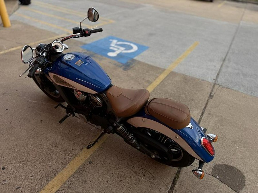 2018 Indian Motorcycle® Scout® ABS Brilliant Blue over White with Red Pinstripe