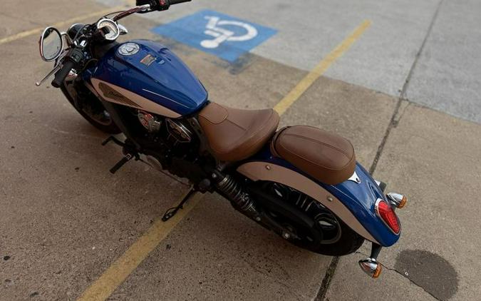 2018 Indian Motorcycle® Scout® ABS Brilliant Blue over White with Red Pinstripe