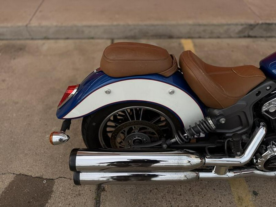2018 Indian Motorcycle® Scout® ABS Brilliant Blue over White with Red Pinstripe