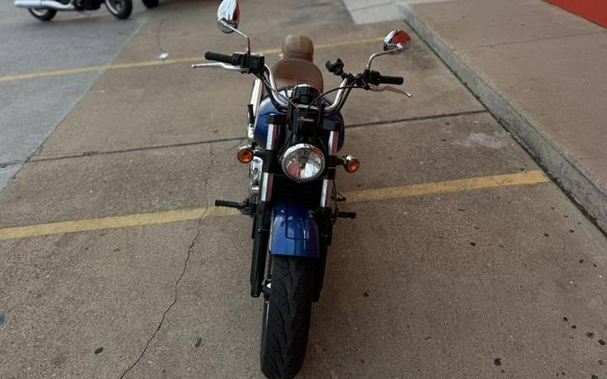 2018 Indian Motorcycle® Scout® ABS Brilliant Blue over White with Red Pinstripe