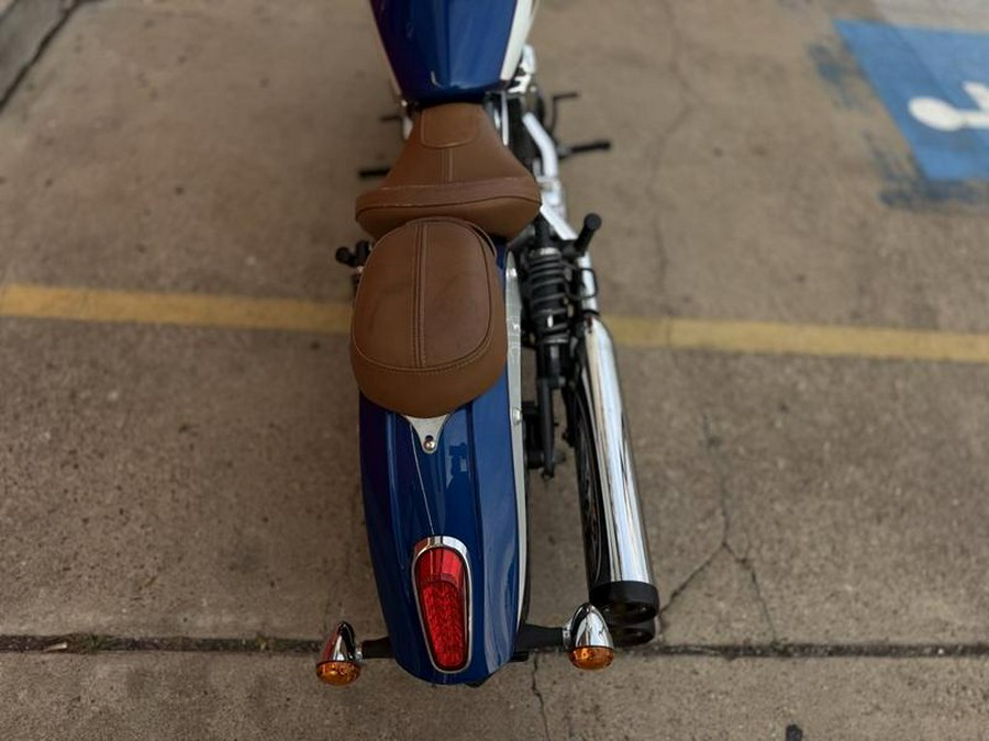 2018 Indian Motorcycle® Scout® ABS Brilliant Blue over White with Red Pinstripe