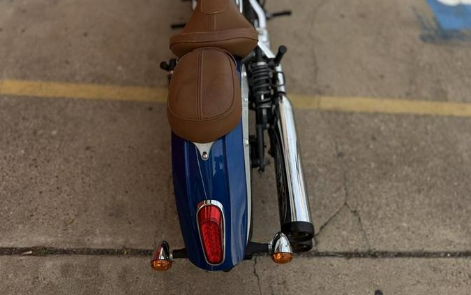 2018 Indian Motorcycle® Scout® ABS Brilliant Blue over White with Red Pinstripe